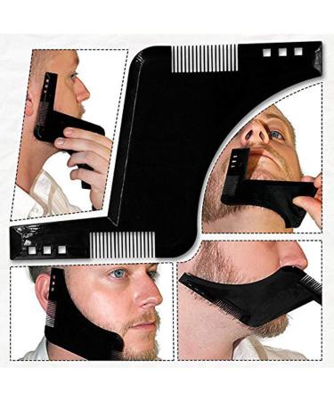 Beard Shaping Tool Template. Beard Shaper Tool for line up & Edging Men's Facial Hair Hairline Perfect Symmetric Lines and Trim with Beard Trimmer Hair Clipper or Razor.(Brown) - Buy Online on GoSupps.com