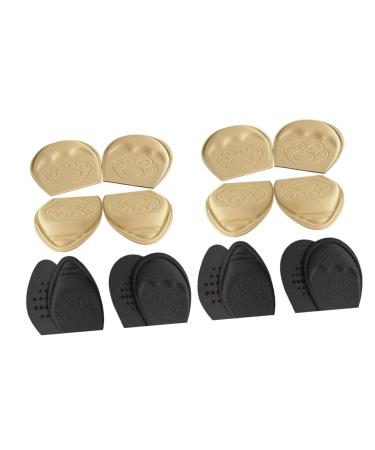 FOMIYES 8 Pairs Forefoot Half Size Pad Sole Insoles Black Heels Plantar Insoles Shoe Insoles Forefoot Cushion Pads Shoe Inserts Shoe Adhesive Pads Sticky Insole Front Feet Foam