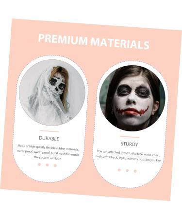 NUOBESTY Halloween Simulation Scar Stickers - Cosplay Makeup Stiker for Fake Wounds, Red Temporary Body Stickers for Horrible Halloween Decor - Buy Online on GoSupps.com