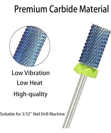 Akylin Carbide Nail Drill Bits - 3/32' Fast Remove for Acrylic/Hard Gels for Manicure Pedicure Cuticle Gel Polishing Salon Bits-Left and Right Hand(Coarse) Coarse-C Type-D - Buy Online on GoSupps.com