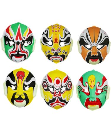 Aboofan 12-Piece Japanese & Chinese Opera Costume Mask Set | Halloween Cosplay Accessories & Wall Decor | International Shipping Available - Buy Online on GoSupps.com