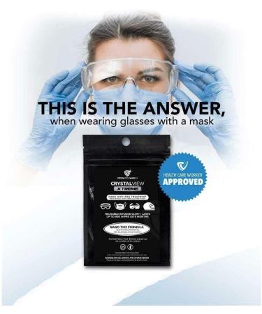 CrystalTech Nano Anti-Fog Wipe Treatment for Glasses  Goggles  Masks and Visors | Reusable Cloth | Eyewear Fog Protection for Work  Cycling  Skiing  Sports | For Humidity  Sweat and Temperature Change - Buy Online on GoSupps.com