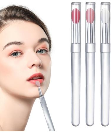 Silicone Lip Brush Applicator Silicone Lip Brush with Lid 3 Pieces Portable Lip Brushes Reusable Lip Applicators Lip Gloss Brush Lipstick Brush Makeup Applicator Beauty-To - Buy Online on GoSupps.com