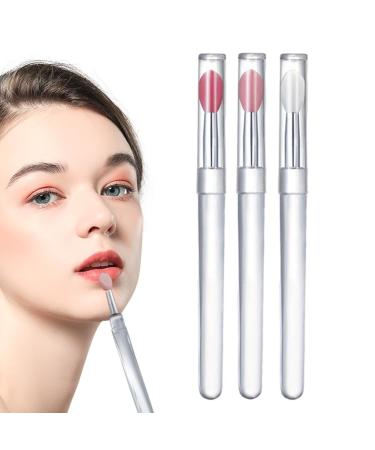 Silicone Lip Brush Applicator - Reusable Lip Balm Applicator Portable | Reusable Lip Applicators Lip Gloss Brush Lipstick Brush Makeup Applicator Beauty Tool Kits for Lipsticks Lip Gloss