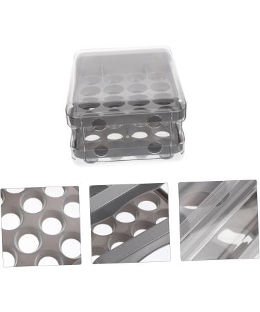GLEAVI Egg Storage Box Plastic Drawers Beverage Organizer for Fridge Reusable Egg Tray Egg Rack Thicken Grey 21.5x22.5x14cm - Buy Online on GoSupps.com