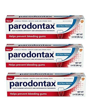 Parodontax Extra Fresh Toothpaste for Bleeding Gums 3.4 Oz (Pack of3)