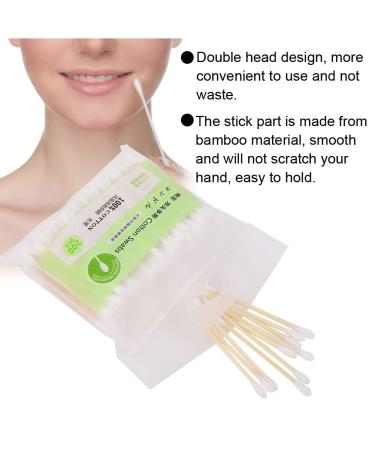 200pcs Double Head Cotton Swabs - Eco-Friendly Wooden Sticks for Cleaning | International Shipping Available - Buy Online on GoSupps.com