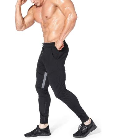 Brokig Men's Thigh Mesh Gym Jogger Pants - X-Large Black - Buy Online on GoSupps.com