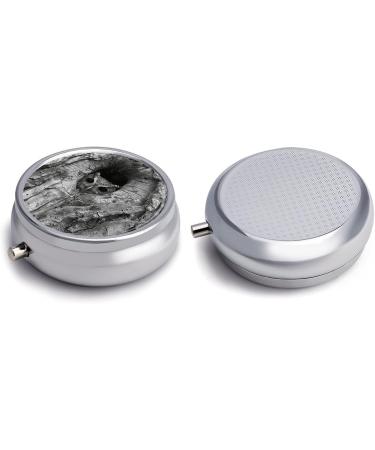 Travel Pill Box Organizer - 3 Compartment Portable Medicine Case for Purse & Pocket | Stylish Round Design - Buy Online on GoSupps.com