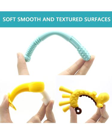 QpenguinBabies Teething Aid - Natural Silicone Baby Teething Rings for Soothing & Cooling | International Shipping Available - Buy Online on GoSupps.com