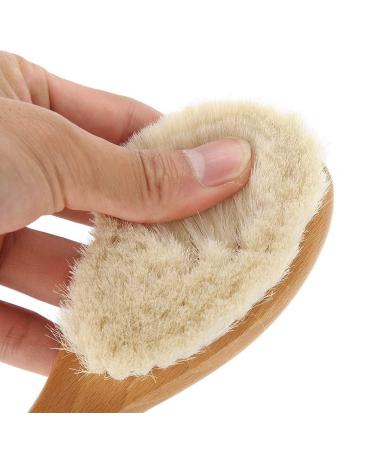 Natural Goat Hair Brush - Soft Bristle Retro Oil Head Hairdressing Brush for Women Men & Children - Perfect Baby Brush with Handle - Buy Online on GoSupps.com