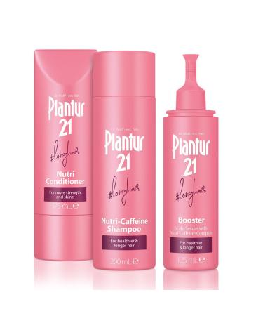 Plantur 21#longhair Shampoo Conditioner and Hair Serum for Long and Brilliant Hair | Complete Set Improves Hair Growth and Repairs Stressed Hair | No Silicones - Buy Online on GoSupps.com