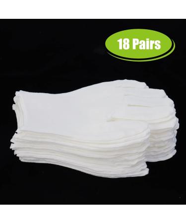 36Pcs White Gloves 18 Pairs Soft Cotton Gloves Large Size Stitched White Gloves for Dry Hand Moisturizing Cosmetic Hand Spa and Coin Jewelry Silver Inspection - Buy Online on GoSupps.com