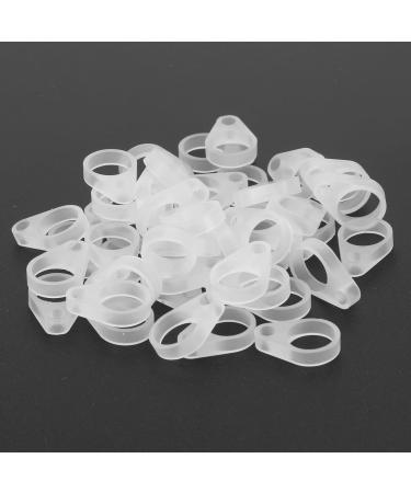 50pcs Hearing Aid Silicone Clips BTE Hearing Aid Clip Adapter Hearing Amplifier Accessories for Lanyard (Medium)