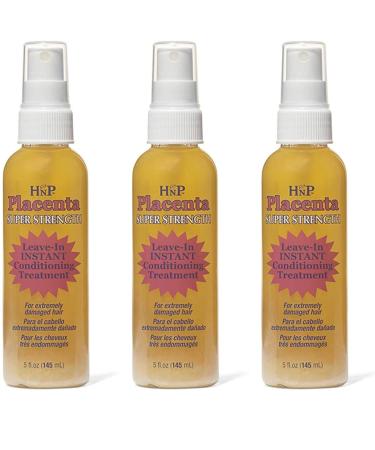 Hask Placenta Super Strength Leave-In Conditioning Treatment 5oz (145ml) - 3 Pack - Buy Online on GoSupps.com