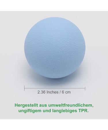 Massage Ball Set - Fascia Release Lacrosse Massage Balls for Muscles Yoga & Acupuncture 2 Blue Balls for Back Legs Feet & Hands - Buy Online on GoSupps.com