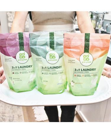 Grab Green 3-in-1 Laundry Detergent Pods - Fragrance Free, 60 Loads (2lbs 6oz) - Buy Online on GoSupps.com