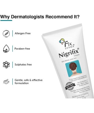 Fixderma Nigrifix cream for Acanthosis Nigricans | Whitening Cream Lightening Cream Underarm Whitening Cream Effective for Armpit Knees Elbows & Knuckles | Dermatologist Tested - 1.76 OZ - Buy Online on GoSupps.com