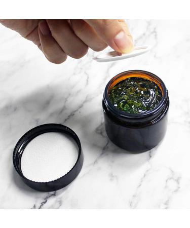 BPFY 24 Pack 2 oz Round Amber Glass Cosmetic Jars with Inner Liners and Black Lids Travel Jars Refillable Containers for Makeup Cream Lotion Sugar Scrubs Eye Shadow Slime Paint Jewelry 2oz Amber - Buy Online on GoSupps.com