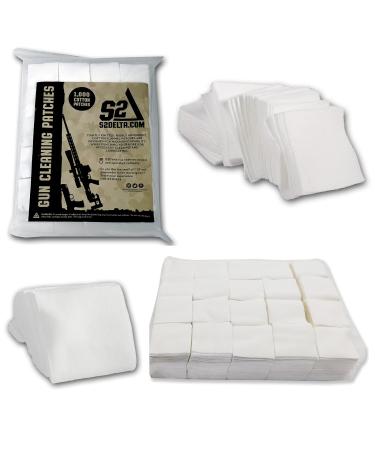 S2Delta Gun Cleaning Patches, Premium Quality, Highly Absorbent, Bulk Cleaning Patches, Cotton Flannel 2" Quantity1000