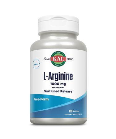 KAL 1000 Mg L-arginine Tablets 120 Count 120 count (Pack of 1)