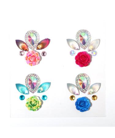 Face Paint Jewels Rhinestone Stickers - Self Adhesive Crystal Makeup Gems for Festivals & Decorations - Buy Online on GoSupps.com