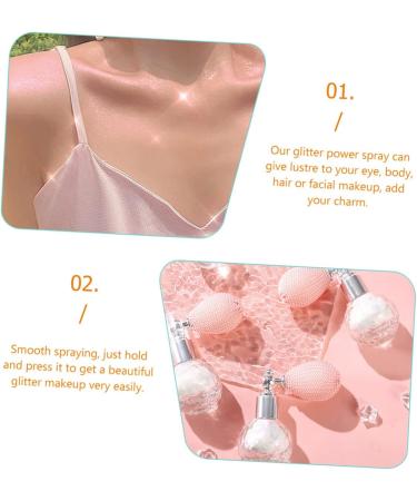 Beavorty High Gloss Dusting Makeup Highlighter Press Powder Makeup Glitter Balloons Highlight Powder Spray Hair Glitter Luminous Glitter Powder Spray Highlighter Powder Spray for Body Glass 7.5x7cm Pink - Buy Online on GoSupps.com