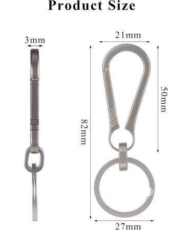 Premium Titanium Keyring Snap Hook | Strong Carabiner Key Holder | Upgraded Robust Design for Keys | International Shipping Available - Buy Online on GoSupps.com