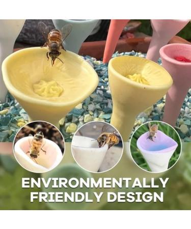 Colorful Bee Insect Drinking Cup Bee Insect Drinking Cup Bee Cups Thirsty Pollinators Need a Drink Bees Need Safe Places to Drink! Bee Cups Collect a Teaspoon Of Water (Yellow) - Buy Online on GoSupps.com
