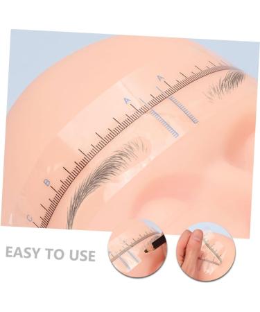 MAGICLULU 50pcs Women Stamp Template Rulers Sticker Ruler for Stencil Stencils Diy Eyebrow Tool Brow Shaping 18.00X3.80X0.10CM Blue - Buy Online on GoSupps.com