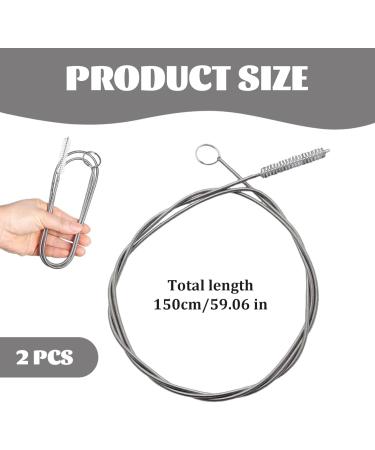 Drain Brushes Drain Brush 2Pcs 59 Inch Flexible Drain Cleaning Brush Steel Long Pipe Cleaners Multi-Purpose Steel Pipe Cleaners for Cleaning Car Drain Fridge Drain & More - Buy Online on GoSupps.com