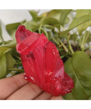 Natural Crystal Rough 1pc 80-100g Red Titanium Rainbow Aura Lemurian Quartz Cluster Crystal Point Quartz Crystals Stones - Buy Online on GoSupps.com