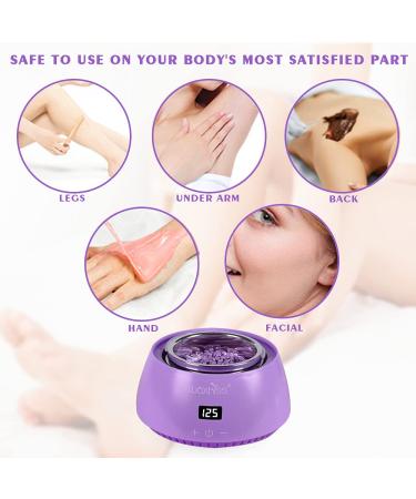 Digital Portable Electric Wax Warmer 16.9oz for Hair Removal - Violet with See-Through Cover - Buy Online on GoSupps.com