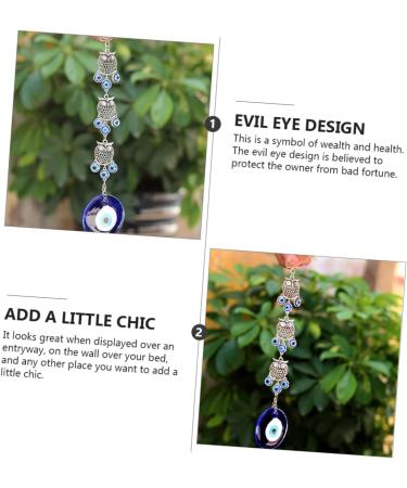 Zerodeko 1pc Glass Eye Pendant Ornament Decor Blue Vintage Turkish Evil Eye Pendant Devil Eye Key Chain Car - Buy Online on GoSupps.com