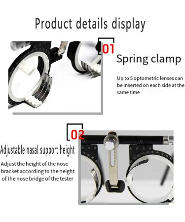 Adjustable Optical Trial Lens Frame 50 to 80 Mm Eye Test Glasses Optometry Lens Frame Optometry Optician Eyewear Eyeglasses Test Tool for Students or Professionals - Buy Online on GoSupps.com
