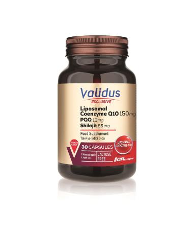 VALIDUS Liposomal Coenzyme Q10 150 mg + PQQ + Shilajit 30 Capsules (Drcaps)