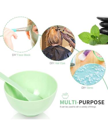 Teenitor Facial Mask Mixing Bowl Set - DIY Facemask Kit with Brush, Spatula, Gauges & Puff - Green - Pack of 8 - Buy Online on GoSupps.com
