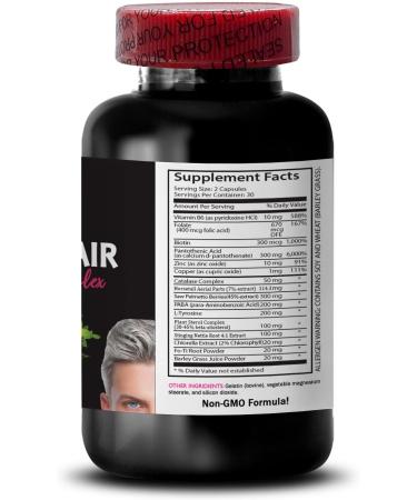Biotin - Gray Hair Reverse - Horsetail Aerial Parts Saw Palmetto Berries PABA Natural Hair Complex Stinging Nettle Root Hair Rejuvenation Youthful Hair Hair Pigmentation 2 Bottles 120 Capsules - Buy Online on GoSupps.com
