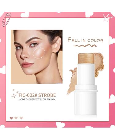 3-in-1 Multi-Color Cosmetic Sticks | Highlight Stick Lip Moisturizer for Woman Long-Lasting Cream Shadow Highlighter Blusher Fic-002# - Buy Online on GoSupps.com