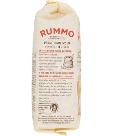  Italian Gourmet E.R. Rummo Pack of 16 Penne Lisce pasta no. 59 made from durum wheat semolina Bronze pasta 500g - Buy Online on GoSupps.com