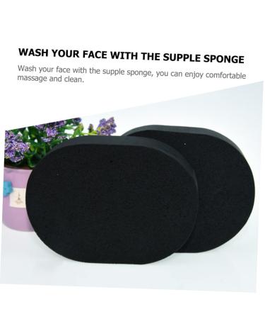 FRCOLOR 20 pcs Face Wash SPA Cleansing Sponges | Deep Cleansing & Exfoliating Facial Pads | Black Makeup Remover Beauty Rounds - Pack of 1 - Buy Online on GoSupps.com