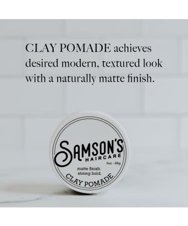Buy SAMSON S HAIRCARE Lightweight Clay Pomade - Medium Hold No-Shine Water-Based - Nourishes & Holds Hair (3 oz) - International Shipping Available - Buy Online on GoSupps.com