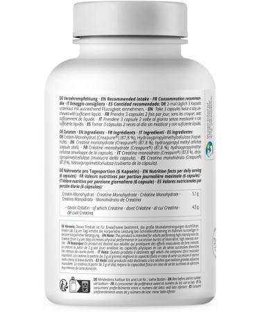 Nutri + Creatine Creapure Capsules - 99.99% Pure - Highest Dosage - 240 Vegan Capsules - 700mg Pure Creatine Monohydrate Per Capsule - Made in Germany - Buy Online on GoSupps.com