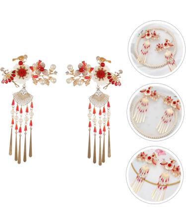 FRCOLOR 3 Pairs Chinese Style Hairpin Hair Jewels for Women Tassel Hairpins Tassel Barrette Traditional Chinese Hair Clip Classic Flower Hair Clip Hair Pin Hanfu Child Alloy Chopsticks - Buy Online on GoSupps.com