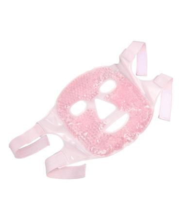 Mobestech Ice Beauty Reusable Gel Covering Ice Facial Glove Clips for Kids Hot Cold Women Compress Facial Masking Full Ice Pad Facial Miss Hot and Cold Pink Cosmetic PVC 31x20cm