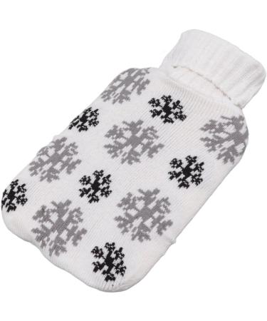 Buy 2000ml Cute Snowflake Warm Water Bottle | Knitted Lid for Kids & Adults | Keep Warm This Winter | International Shipping Available - Buy Online on GoSupps.com
