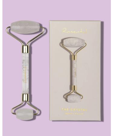 Rosental Organics Bergkristall Roller with anti-aging effect against wrinkles facial roller (soothing for the skin) face massage roller 100% natural regeneration tired skin transparent