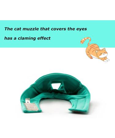 OHCOZZY Cat Muzzle - Breathable Mesh Prevents Biting & Chewing Cat Care (Size S Green) - International Shipping Available - Buy Online on GoSupps.com