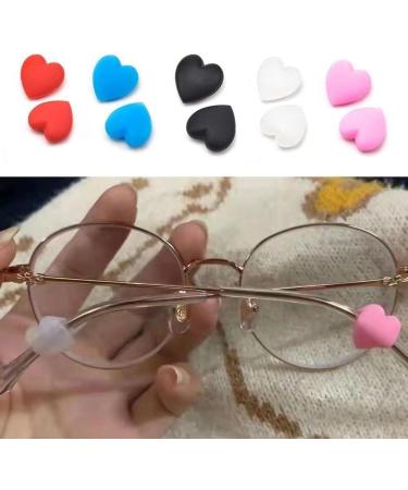 Heart Shape Silicone Slip Holders for Sports Eyeglasses | Temple Stoppers & Tips - Red One Size - Buy Online on GoSupps.com