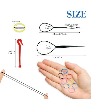 Hanyousheng 1000 Pcs Elastic Hair Bands Set with Topsy Tail Hair Tool - 1004 Piece Hair Elastic Bands for Braids, Ponytails, and Removal Tool - Buy Online on GoSupps.com